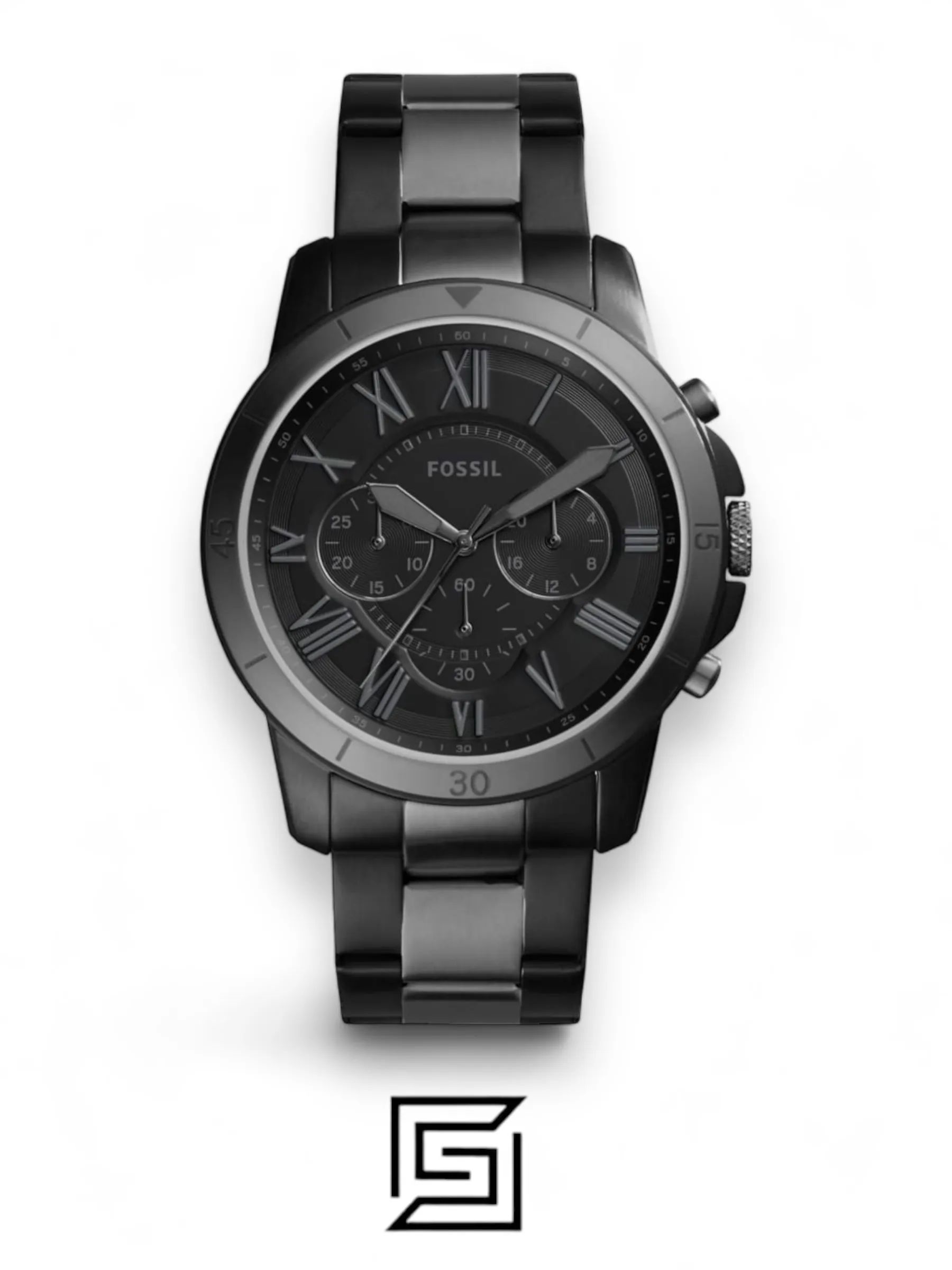 Men,Original Watches watches Fossil Men's Black Dial Stainless Steel Band Watch - FS5269 Fossil