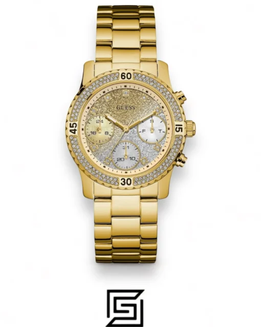 Original Watches,Women watches Guess Women's Gold Dial Stainless Steel Band Watch - W0774L5 Guess