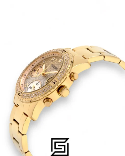 Original Watches,Women watches Guess Women's Gold Dial Stainless Steel Band Watch - W0774L5 Guess