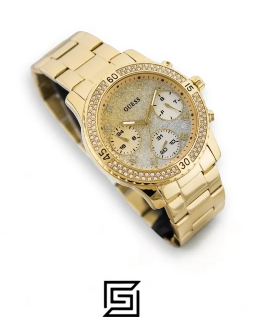 Original Watches,Women watches Guess Women's Gold Dial Stainless Steel Band Watch - W0774L5 Guess