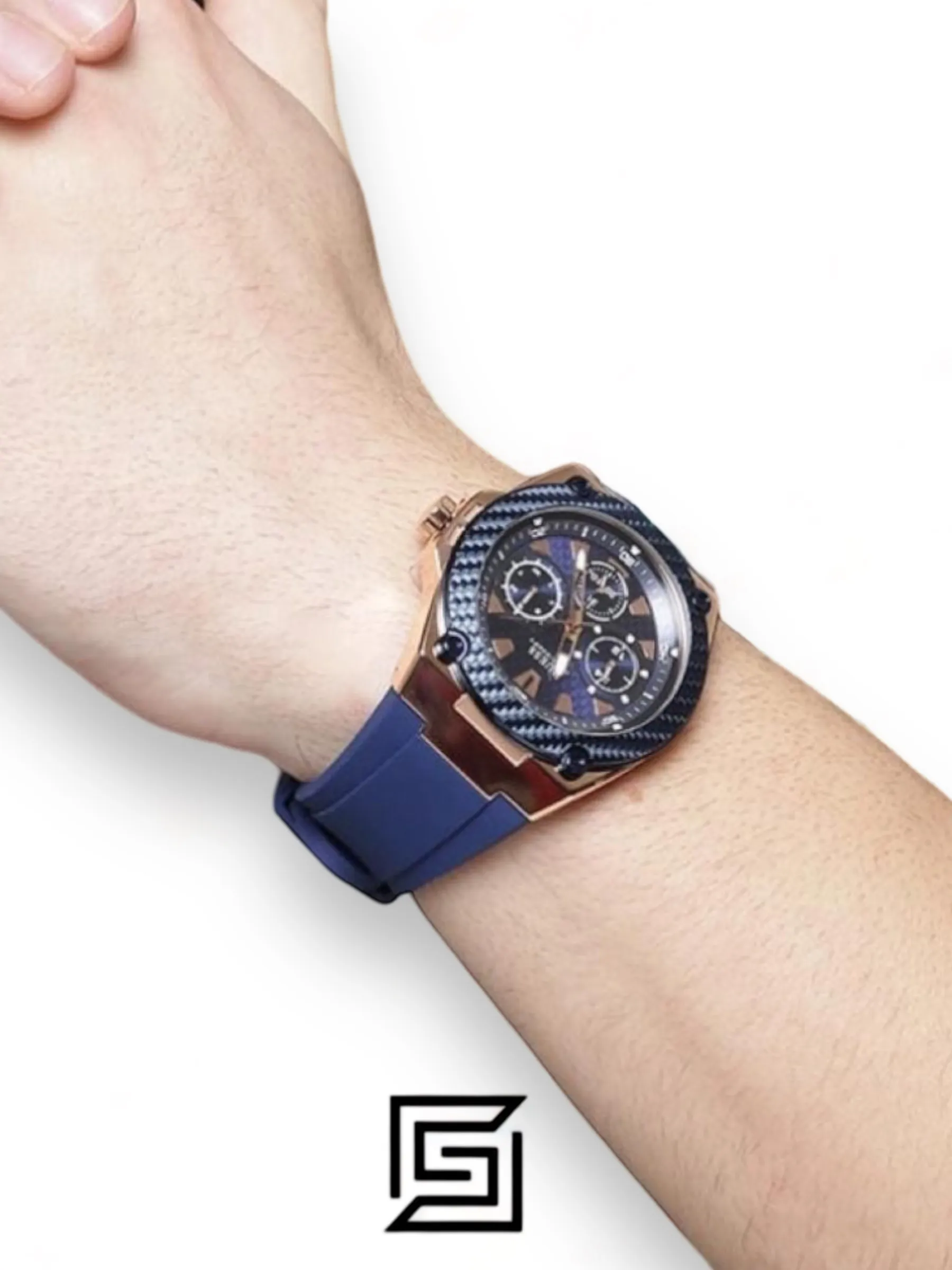 Men,Original Watches original-watches Guess Legacy Blue Silicon Band Watch - W1049G2 Guess