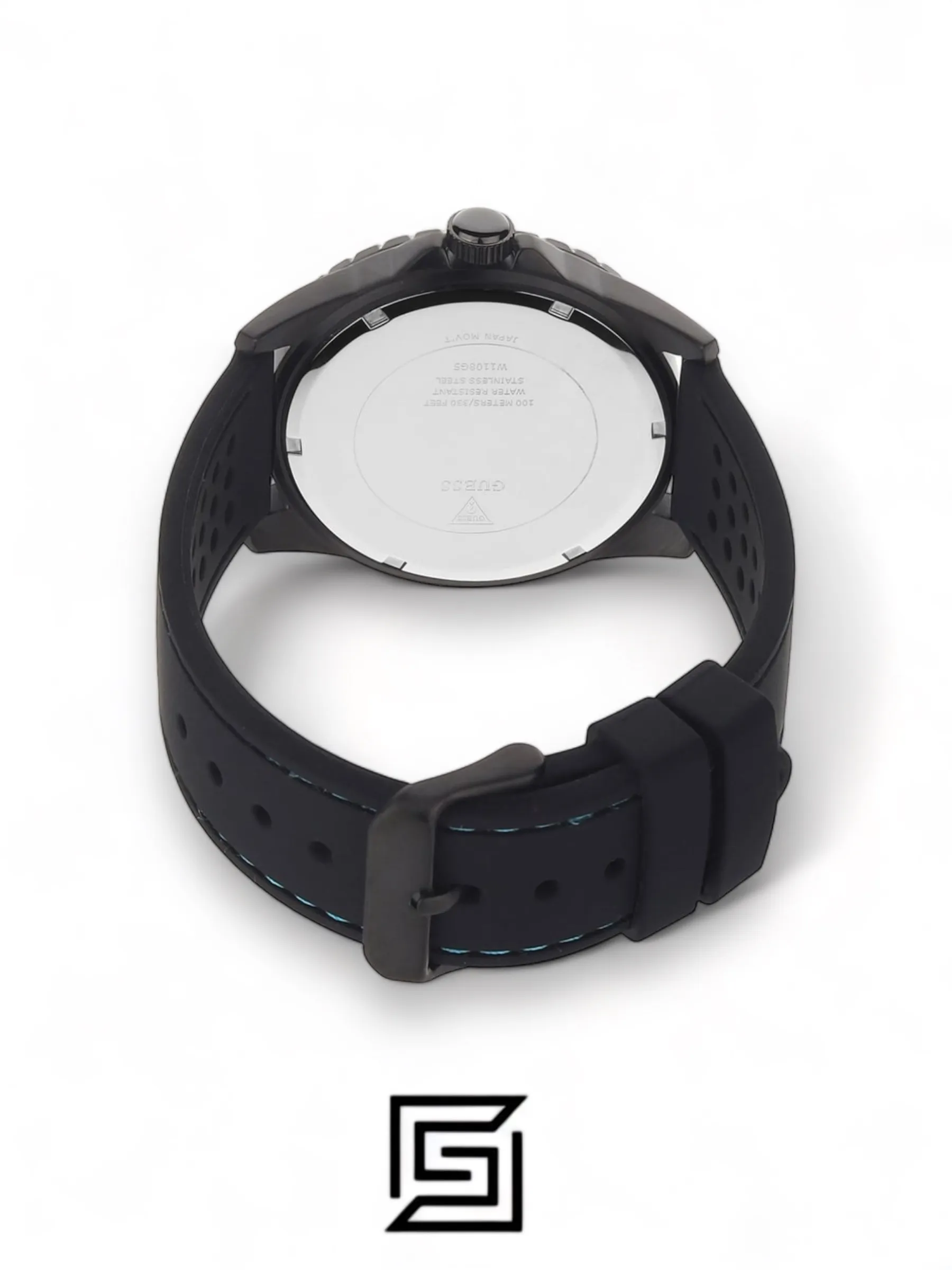 Men,Original Watches original-watches Guess Men’s Quartz Silicone Strap Black Dial - W1108G5 Guess