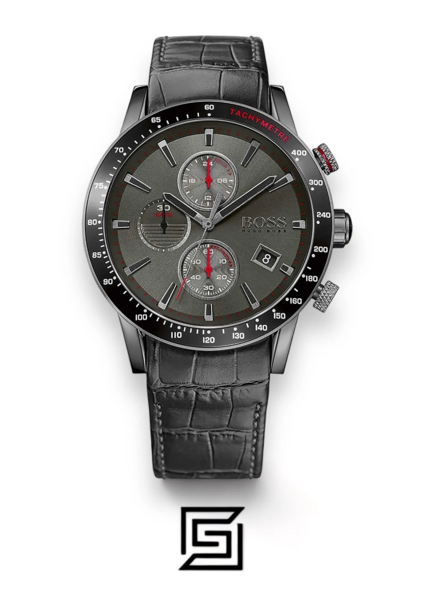 Men,Original Watches Hugo Boss watches Men's Black Dial Leather Band Watch - 1513445 Boss