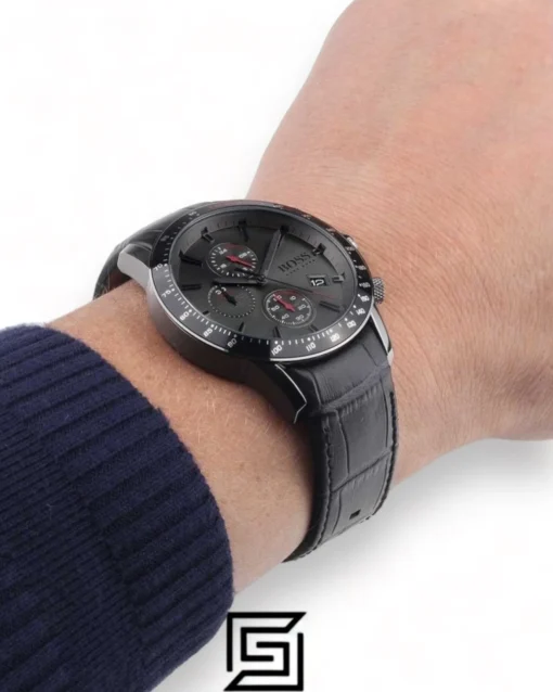 Men,Original Watches Hugo Boss watches Men's Black Dial Leather Band Watch - 1513445 Boss