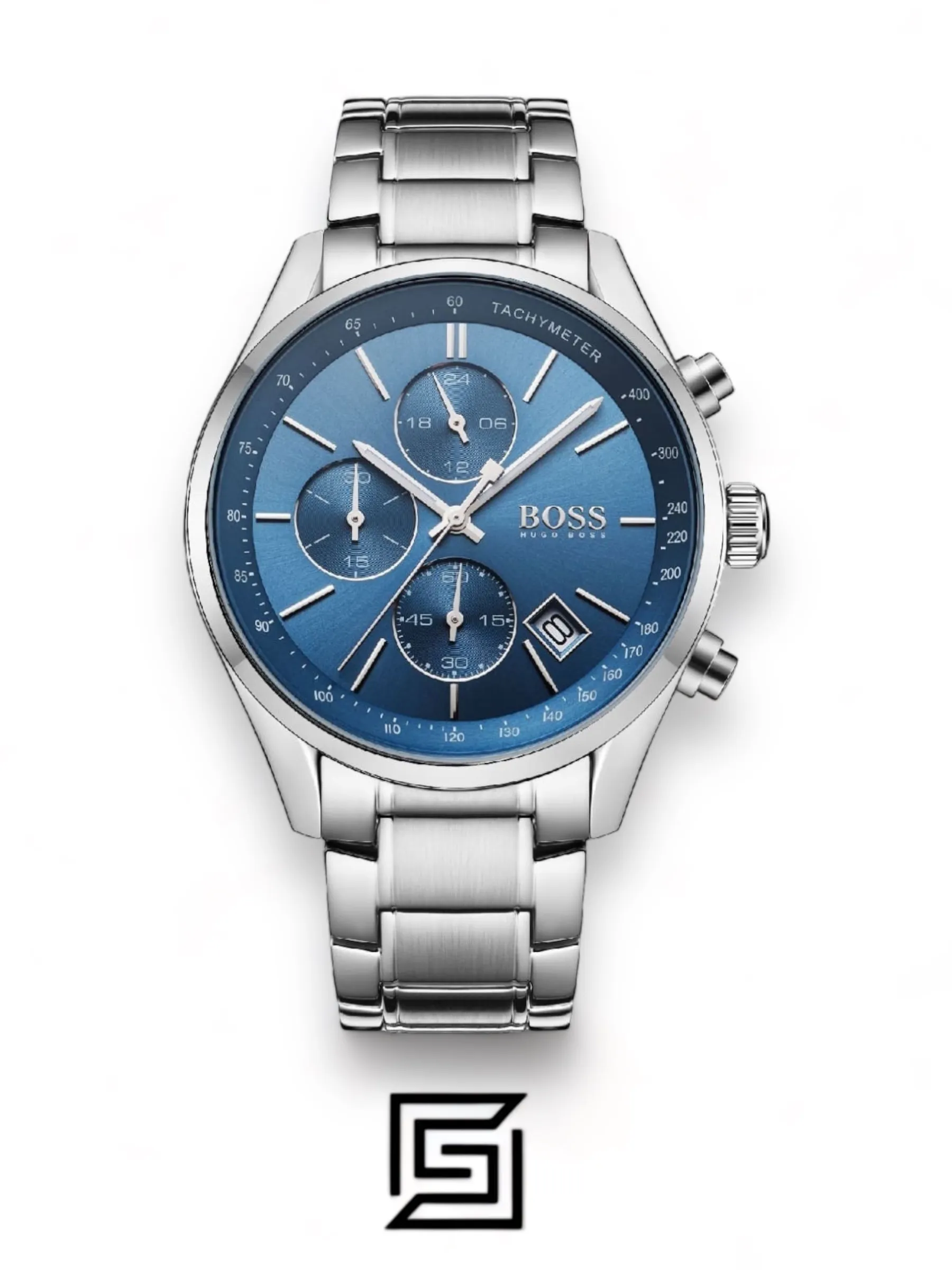 Men,Watches,Men,Original Watches Hugo Boss original-watches Grand Prix Men's Blue Dial Stainless Steel Band Watch - 1513478 Boss