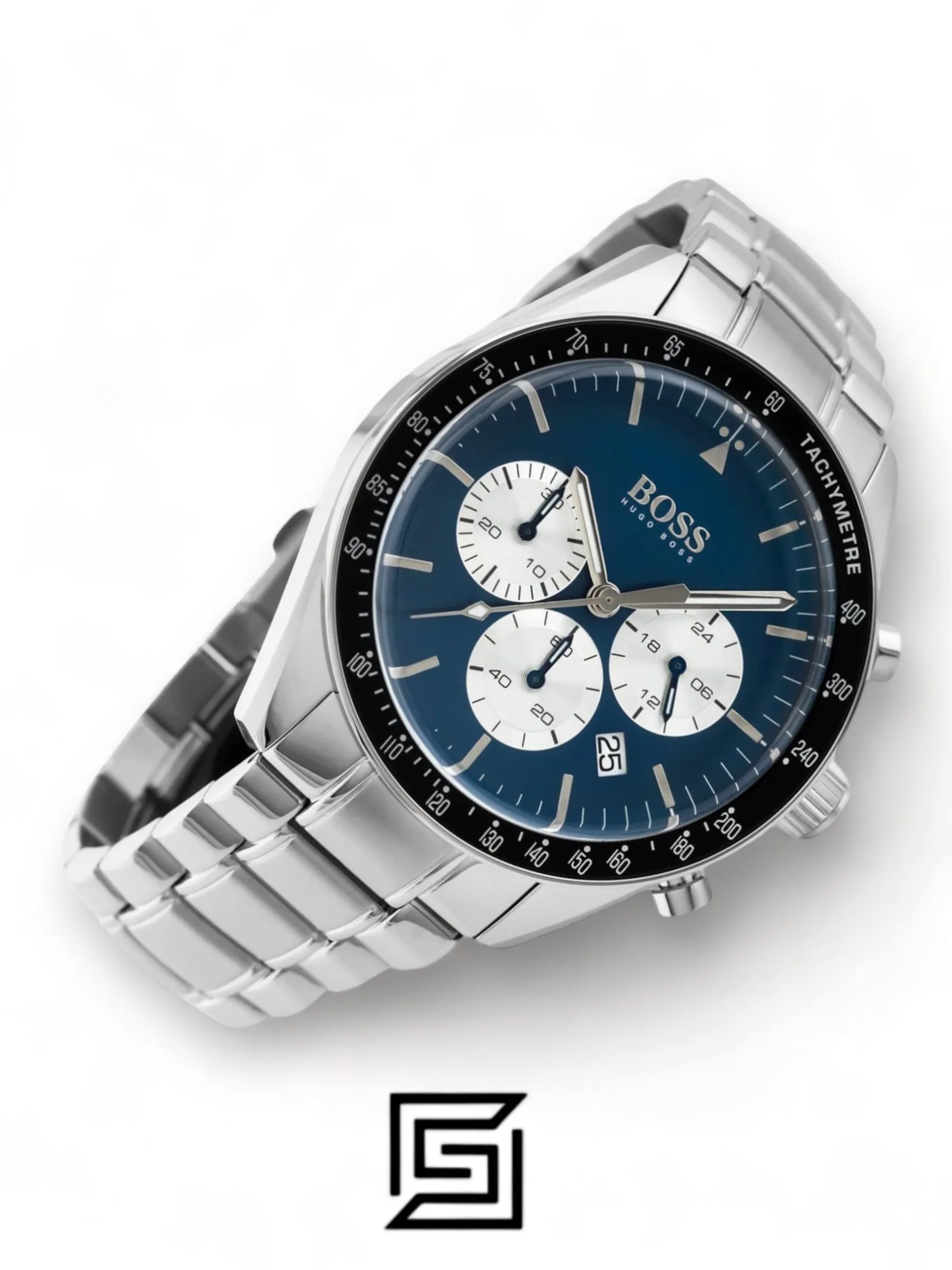 Men,Original Watches Hugo Boss watches Trophy Men's Blue Dial Stainless Steel Band Watch - 1513630 Boss