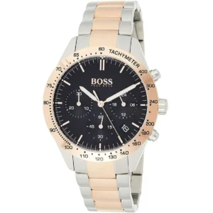Men,Original Watches Hugo Boss original-watches 1513584 Black Talent Steel Two Tone Men's Watch Boss