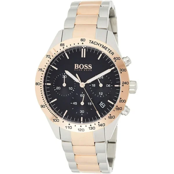 Men,Original Watches Hugo Boss original-watches 1513584 Black Talent Steel Two Tone Men's Watch Boss