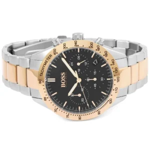 Men,Original Watches Hugo Boss original-watches 1513584 Black Talent Steel Two Tone Men's Watch Boss