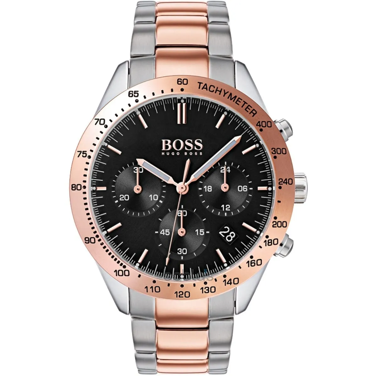 Men,Original Watches Hugo Boss original-watches 1513584 Black Talent Steel Two Tone Men