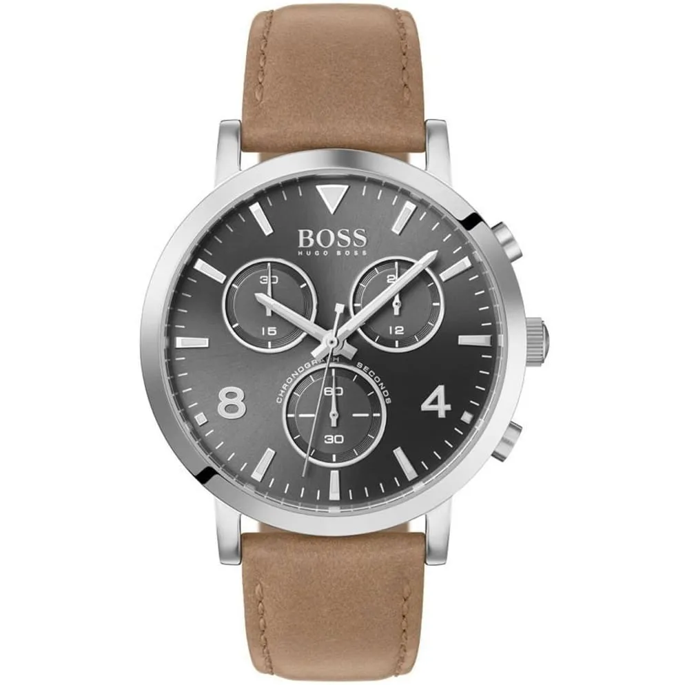 Men,Original Watches Hugo Boss original-watches Mens Quartz Watch, Chronograph Display And Leather Strap 1513691 Boss