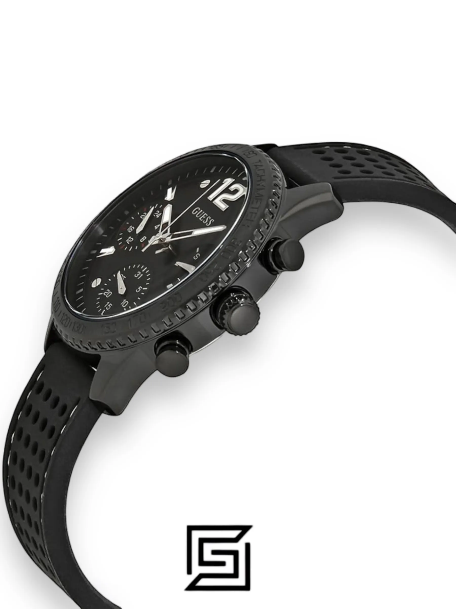 Original Watches,Women Guess original-watches Marina Women's Black Dial Silicone Band Watch - W1025L3 Guess