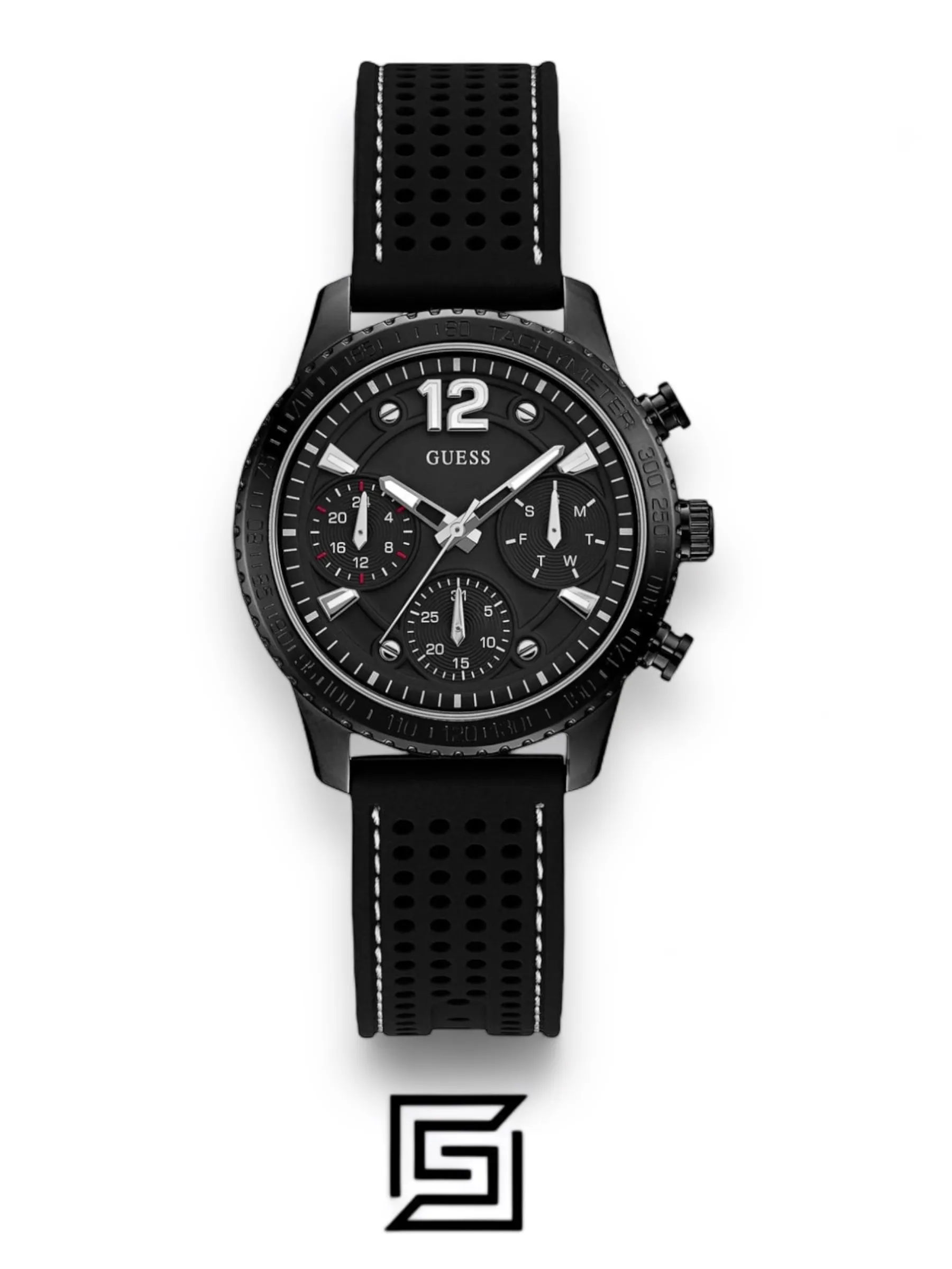 Original Watches,Women Guess original-watches Marina Women's Black Dial Silicone Band Watch - W1025L3 Guess