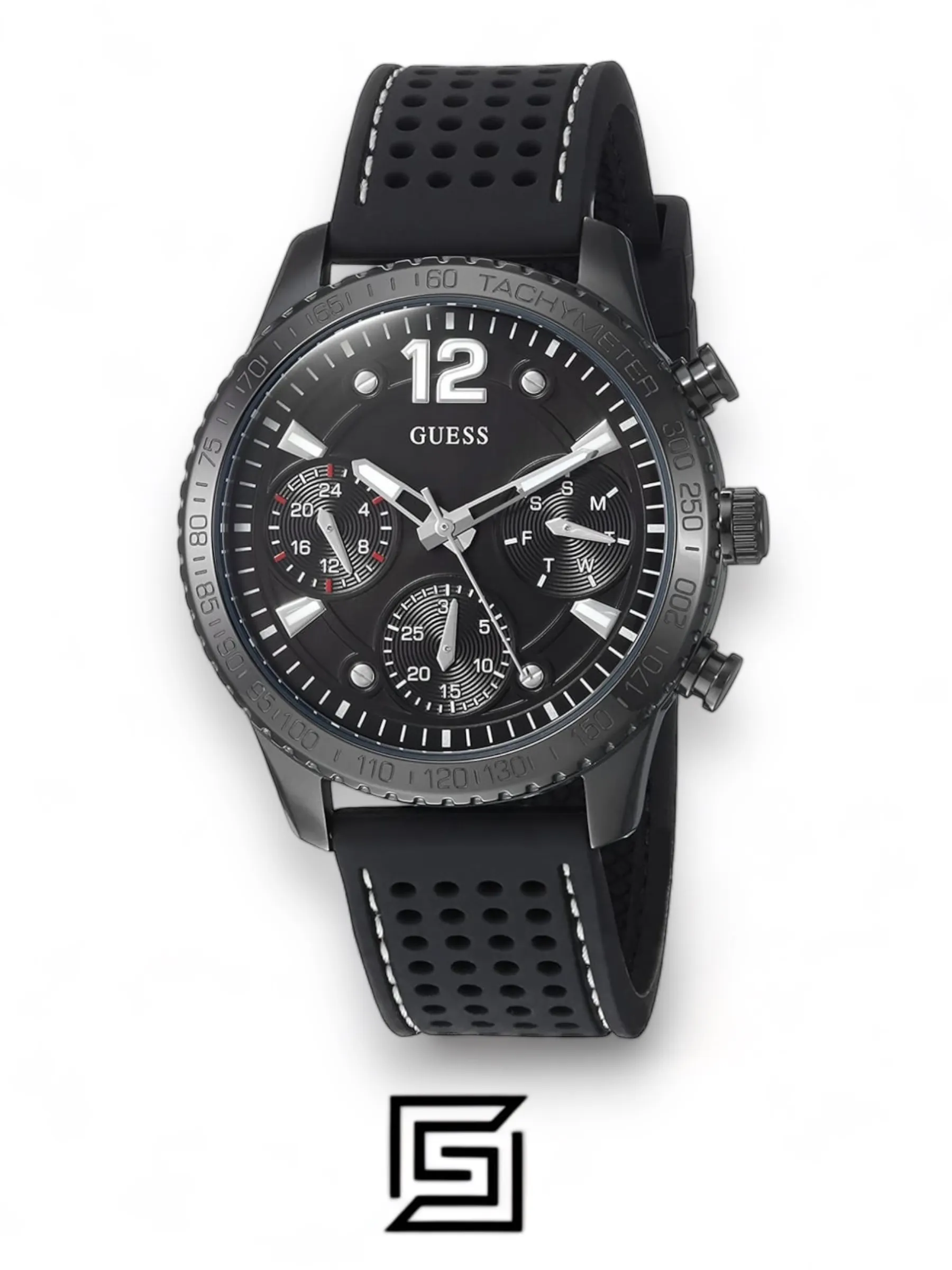 Original Watches,Women Guess original-watches Marina Women's Black Dial Silicone Band Watch - W1025L3 Guess