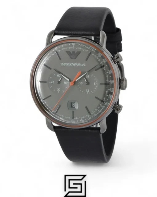 Men,Original Watches Armani watches Mens Chronograph Quartz Watch with Leather Strap - AR11168 Emporio Armani