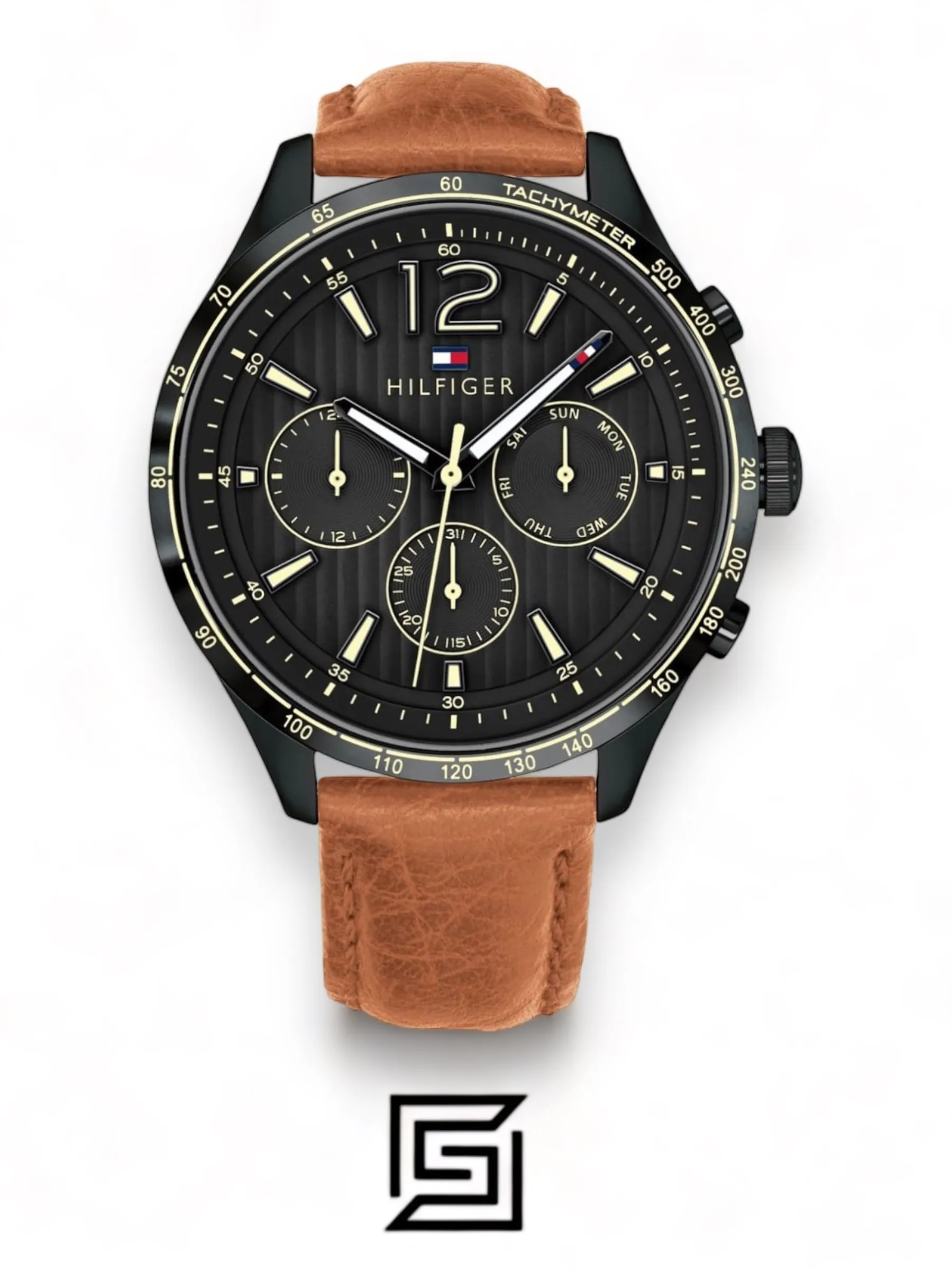 Men,Original Watches Tommy Hilfiger original-watches Leather Chronograph Round Analog Water Resistant - 1791470 Tommy Hilfiger
