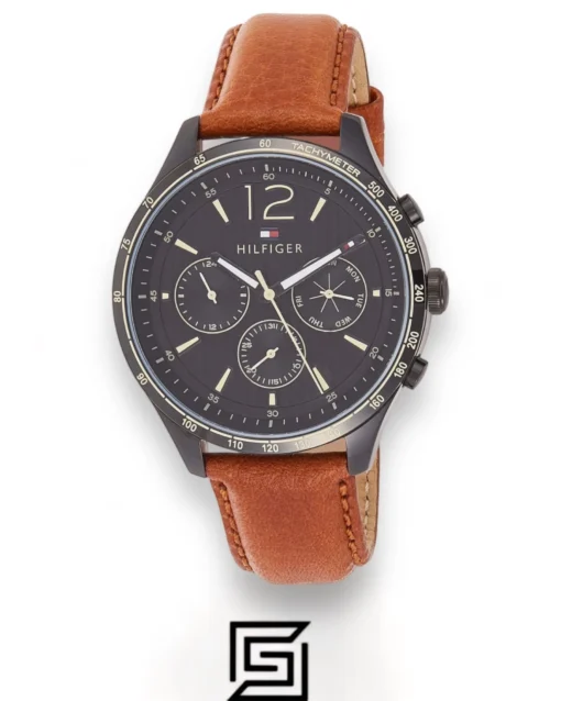 Men,Original Watches Tommy Hilfiger original-watches Leather Chronograph Round Analog Water Resistant - 1791470 Tommy Hilfiger