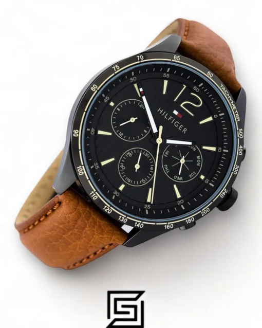 Men,Original Watches Tommy Hilfiger original-watches Leather Chronograph Round Analog Water Resistant - 1791470 Tommy Hilfiger
