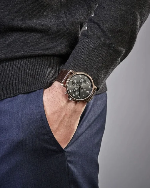 Men,Original Watches Tommy Hilfiger watches Men's Black Dial Leather Band Watch - 1710379 Tommy Hilfiger