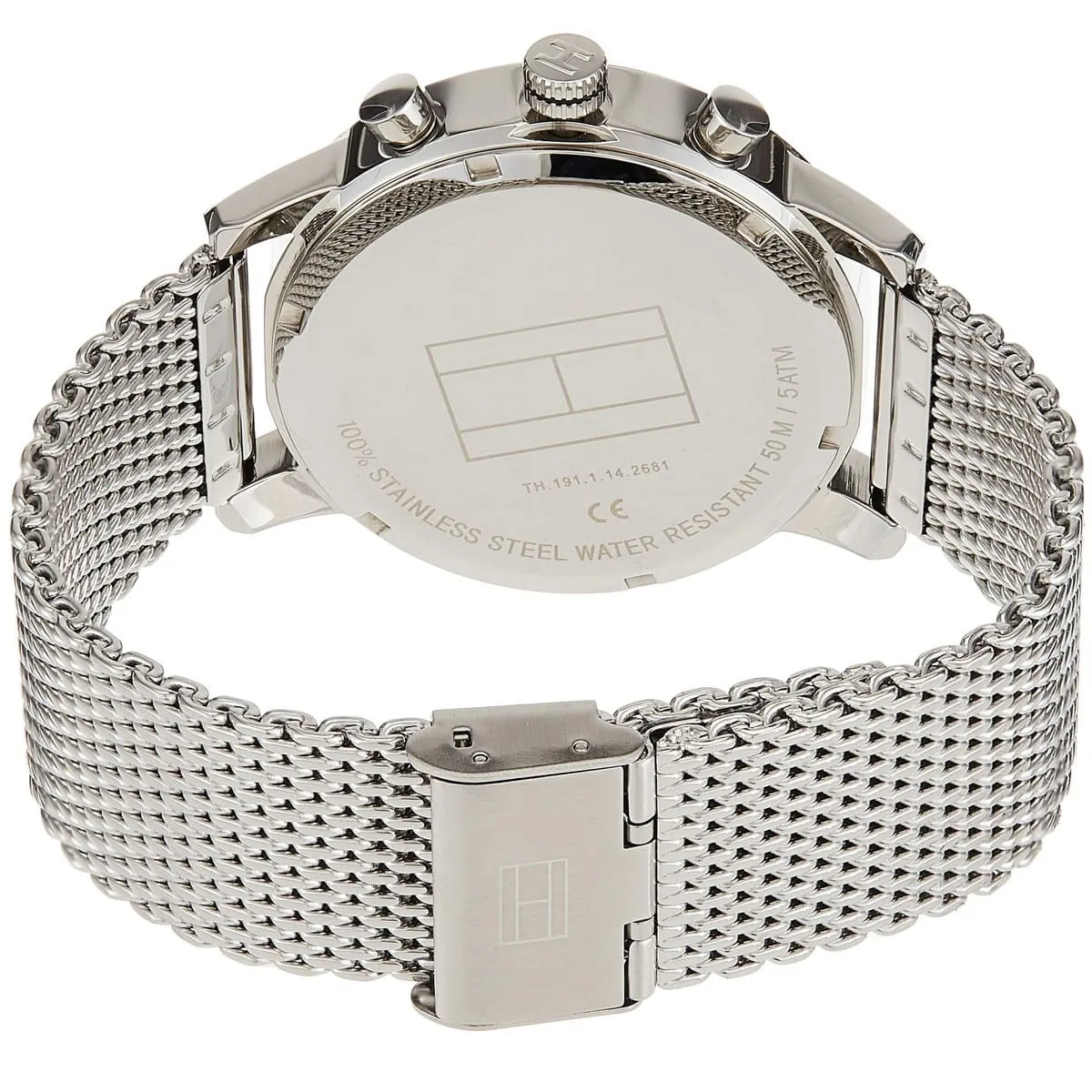 Men,Original Watches Tommy Hilfiger original-watches Analogue Multifunction Quartz Watch for Men with Silver Stainless Steel Mesh Bracelet - 1791292 Tommy Hilfiger