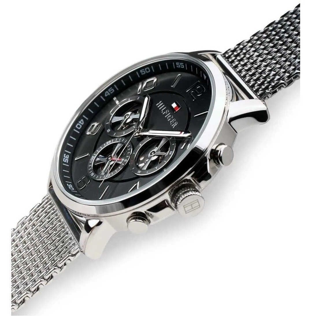 Men,Original Watches Tommy Hilfiger original-watches Analogue Multifunction Quartz Watch for Men with Silver Stainless Steel Mesh Bracelet - 1791292 Tommy Hilfiger