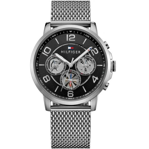 Men,Original Watches Tommy Hilfiger original-watches Analogue Multifunction Quartz Watch for Men with Silver Stainless Steel Mesh Bracelet - 1791292 Tommy Hilfiger