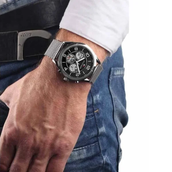 Men,Original Watches Tommy Hilfiger original-watches Analogue Multifunction Quartz Watch for Men with Silver Stainless Steel Mesh Bracelet - 1791292 Tommy Hilfiger