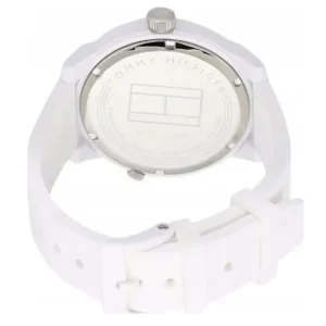 Men,Original Watches,Women Tommy Hilfiger original-watches Men's White Dial Silicone Band Watch - 1791324 Tommy Hilfiger