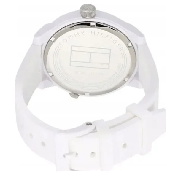 Men,Original Watches,Women Tommy Hilfiger original-watches Men's White Dial Silicone Band Watch - 1791324 Tommy Hilfiger