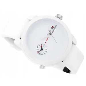 Men,Original Watches,Women Tommy Hilfiger original-watches Men's White Dial Silicone Band Watch - 1791324 Tommy Hilfiger