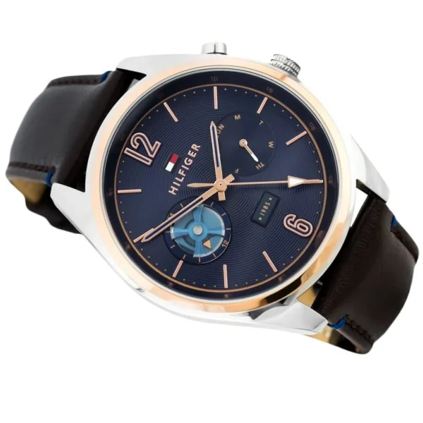 Men,Original Watches Tommy Hilfiger original-watches Men's Blue Dial Leather Band Watch - 1791549 Tommy Hilfiger
