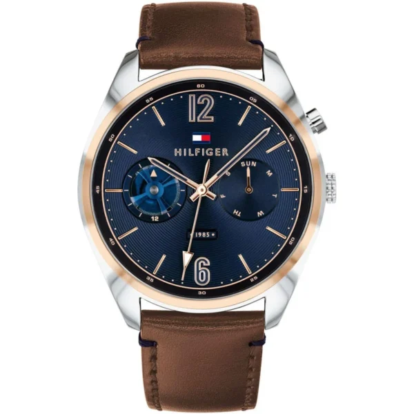 Men,Original Watches Tommy Hilfiger original-watches Men's Blue Dial Leather Band Watch - 1791549 Tommy Hilfiger