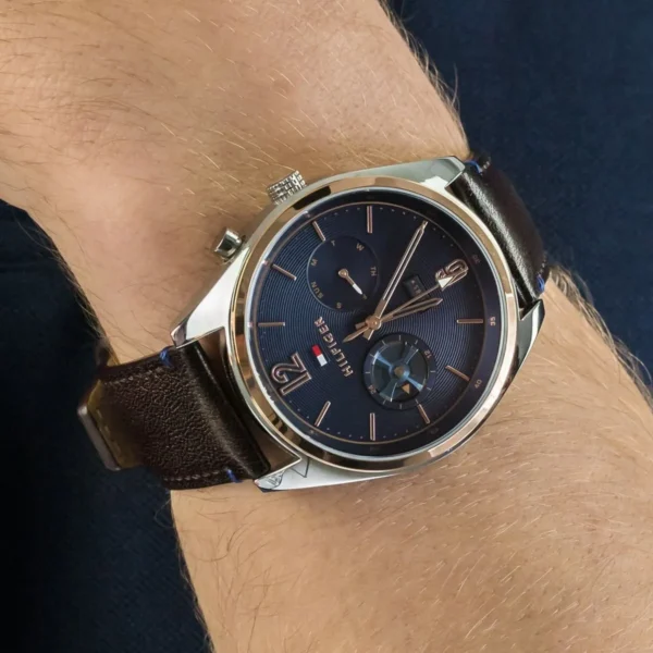 Men,Original Watches Tommy Hilfiger original-watches Men's Blue Dial Leather Band Watch - 1791549 Tommy Hilfiger