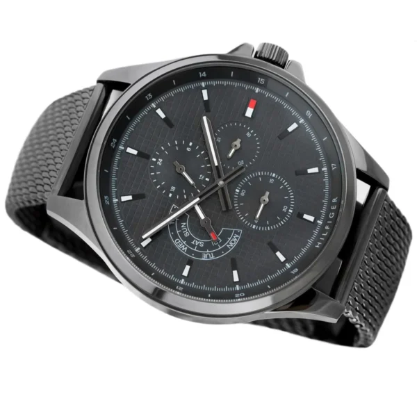 Men,Original Watches Tommy Hilfiger original-watches 1791613 Stainless Steel Round Analog Water Resistant Watch for Men - Dark Grey Tommy Hilfiger
