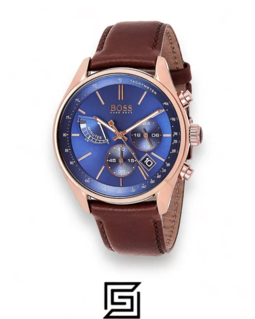 Men,Original Watches Hugo Boss watches Men's Blue Dial Color Leather Strap Watch - 1513604 Boss