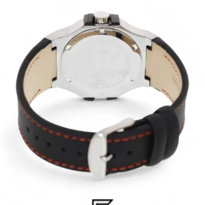 Men,Original Watches Maserati watches R8851108001 Contrast Bezel Round Leather Analog Watch for Men - Black Maserati