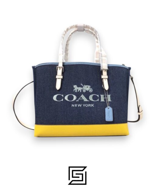 Coach leather Mollie Tote Bag 25 In Colorblock C4085