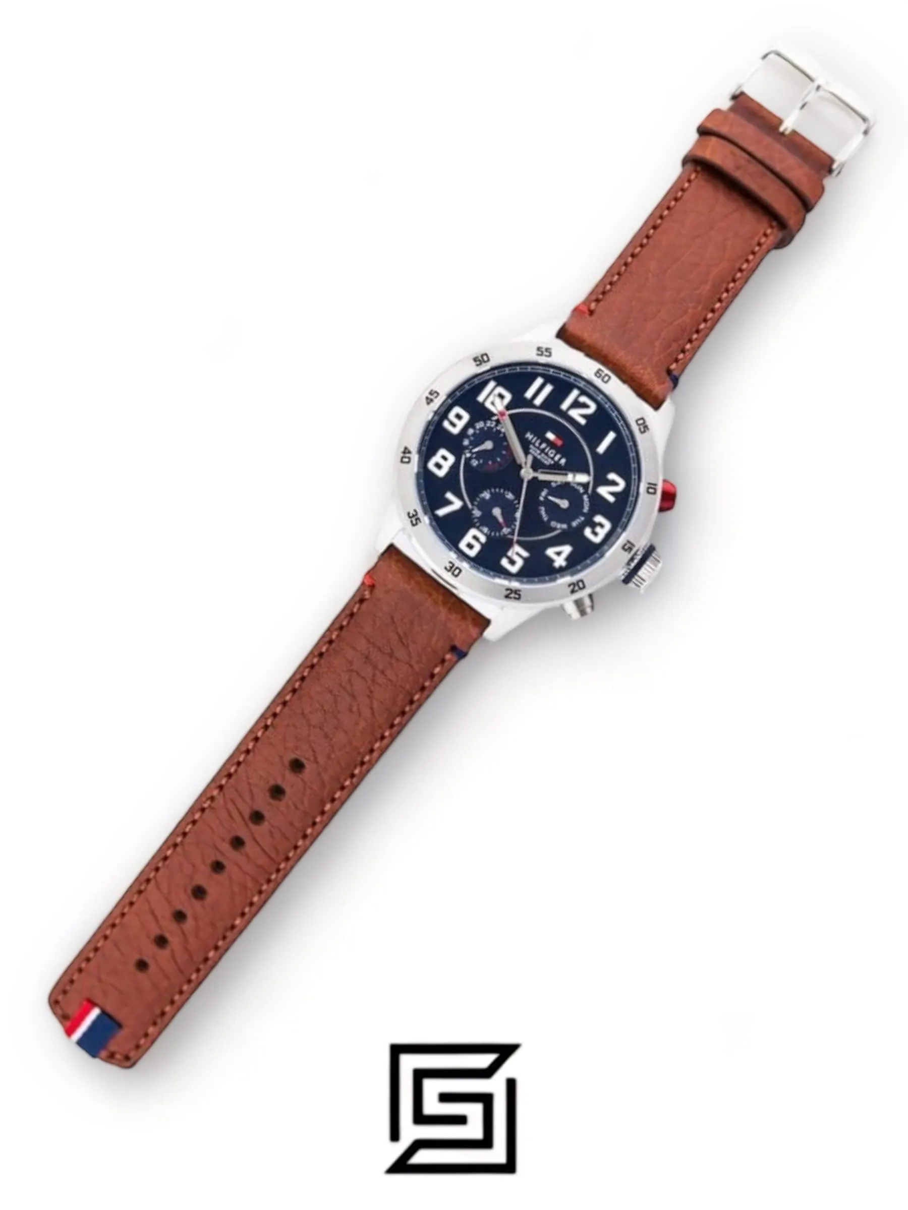 Men,Watches,Men,Original Watches Tommy Hilfiger watches Men's Blue Dial Leather Band Watch - 1791066 Tommy Hilfiger
