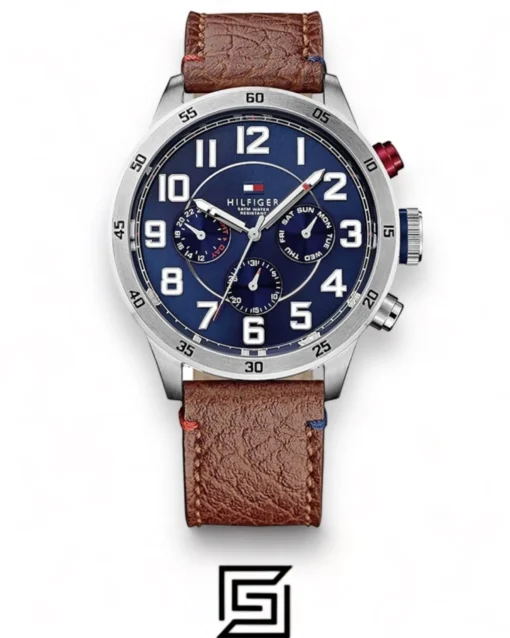 Men,Watches,Men,Original Watches Tommy Hilfiger watches Men's Blue Dial Leather Band Watch - 1791066 Tommy Hilfiger