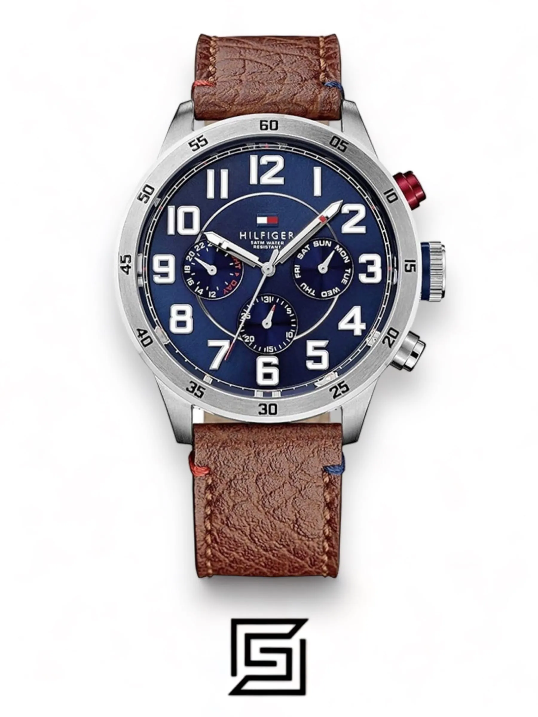 Men,Watches,Men,Original Watches Tommy Hilfiger watches Men's Blue Dial Leather Band Watch - 1791066 Tommy Hilfiger