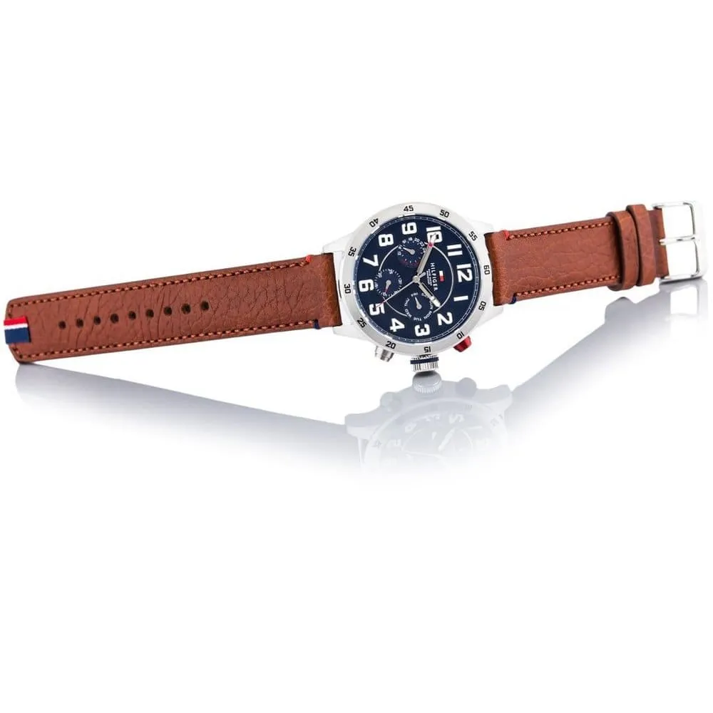 Men,Watches,Men,Original Watches Tommy Hilfiger watches Men's Blue Dial Leather Band Watch - 1791066 Tommy Hilfiger