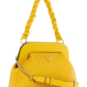 Bags,Leather,Women bags GUESS Hassie Soho Satchel Lemon yellow VG839706 Guess