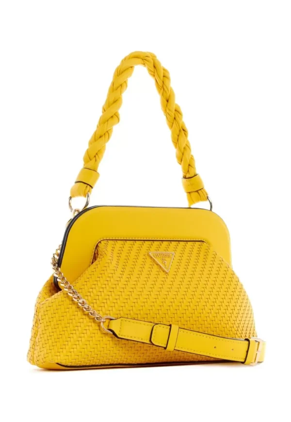 Bags,Leather,Women bags GUESS Hassie Soho Satchel Lemon yellow VG839706 Guess