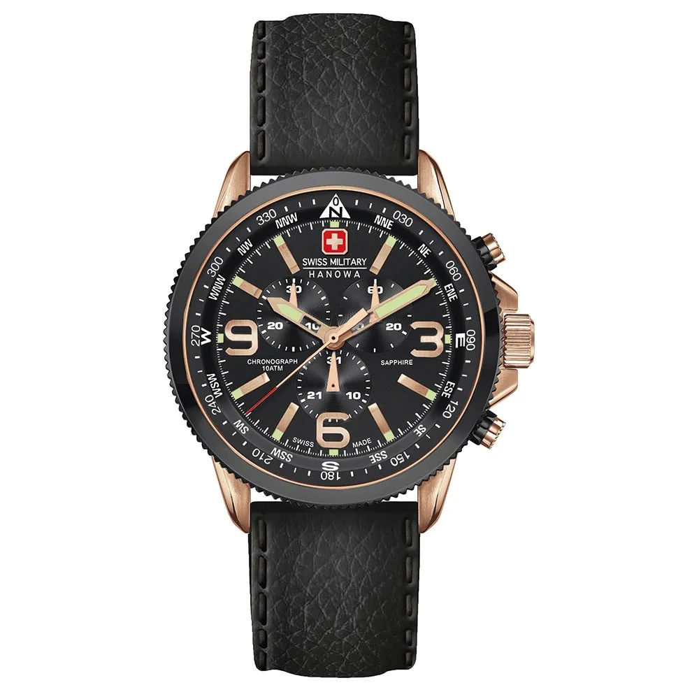 Men,Original Watches Swiss Military Hanowa original-watches Watch For Men Analog Leather Strap- 06-4224.09.007 Swiss Military Hanowa