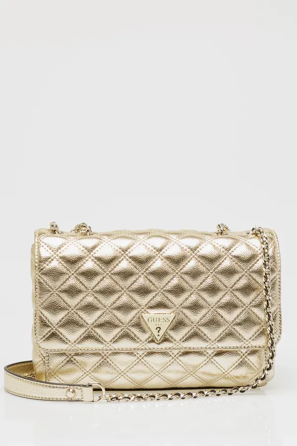 Bags,Leather,Women bags Guess Cessily Shoulder Bag and Trotter Verne Gold HWMG7679210 GOL Guess