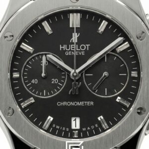 Hublot Classic Fusion Silver – Black Dial – Japanese Quartz Movement – Rubber Strap - Image 2