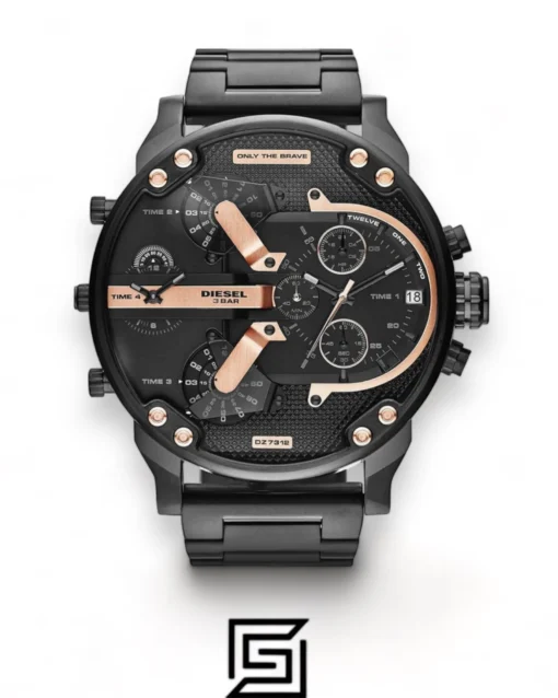 Men,Original Watches Diesel original-watches Black Stainless Black dial Chronograph for Men - DZ7312 Diesel