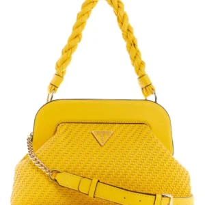 Bags,Leather,Women bags GUESS Hassie Soho Satchel Lemon yellow VG839706 Guess