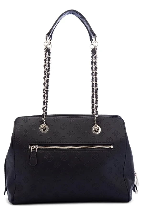 Bags,Leather,Women leather BOLSA LOGO LOVE GIRLFRIEND SATCHEL GUESS SG766209 BLACK Guess