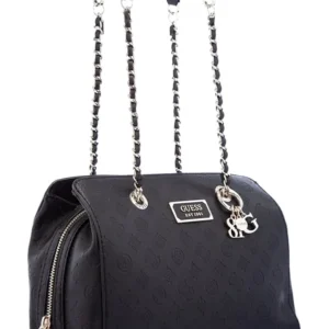 Bags,Leather,Women leather BOLSA LOGO LOVE GIRLFRIEND SATCHEL GUESS SG766209 BLACK Guess